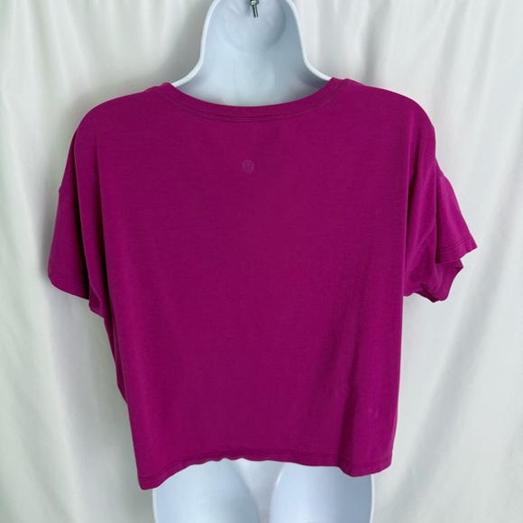 Lululemon Pink Cropped Tee Size X-Large - Picture 5 of 10